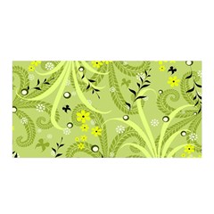 Seamless Pattern Green Garden Satin Wrap 35  X 70  by Semog4