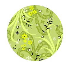 Seamless Pattern Green Garden Mini Round Pill Box (pack Of 3) by Semog4