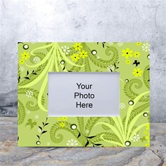 Seamless Pattern Green Garden White Tabletop Photo Frame 4 x6 