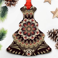 Seamless Pattern Floral Flower Christmas Tree Ornament (two Sides)