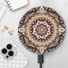 Seamless Pattern Floral Flower Wireless Fast Charger(white) by Semog4