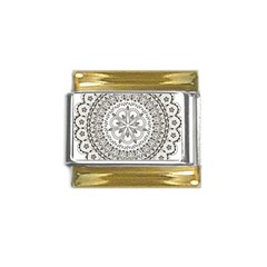 Vector Mandala Drawing Decoration Gold Trim Italian Charm (9mm) by Semog4