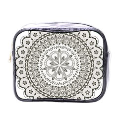 Vector Mandala Drawing Decoration Mini Toiletries Bag (one Side) by Semog4