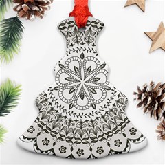 Vector Mandala Drawing Decoration Christmas Tree Ornament (two Sides)