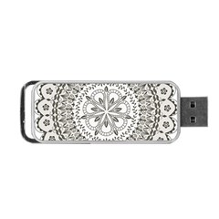 Vector Mandala Drawing Decoration Portable Usb Flash (one Side) by Semog4