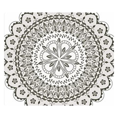 Vector Mandala Drawing Decoration Two Sides Premium Plush Fleece Blanket (small) by Semog4