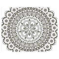 Vector Mandala Drawing Decoration Two Sides Premium Plush Fleece Blanket (medium) by Semog4