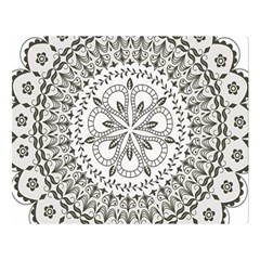 Vector Mandala Drawing Decoration Two Sides Premium Plush Fleece Blanket (large) by Semog4