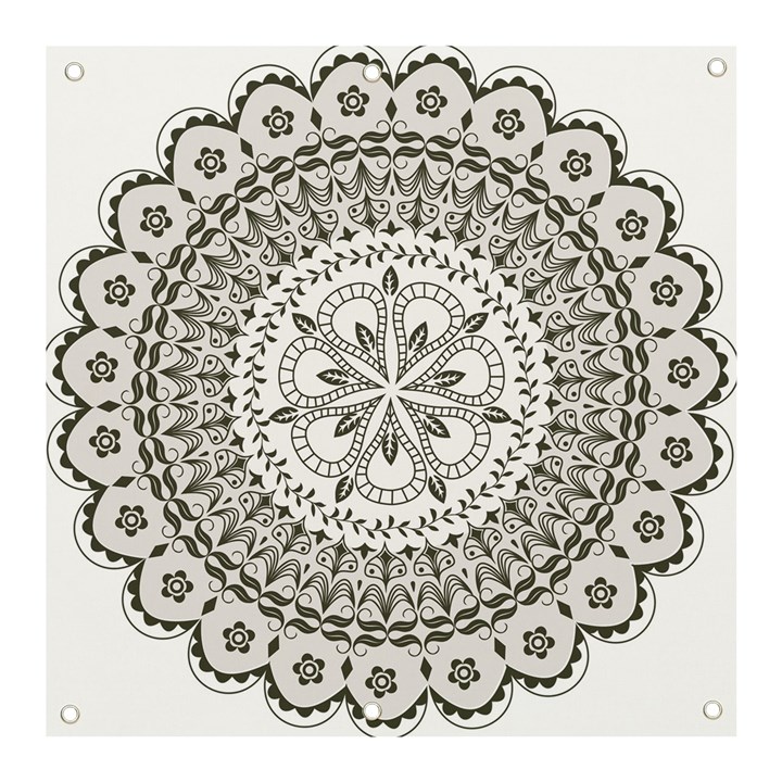 Vector Mandala Drawing Decoration Banner and Sign 3  x 3 