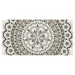 Vector Mandala Drawing Decoration Banner And Sign 4  X 2  by Semog4