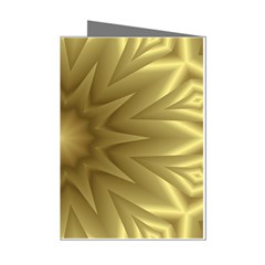 Background Pattern Golden Yellow Mini Greeting Cards (pkg Of 8)