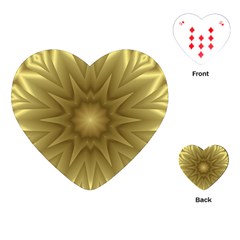 Background Pattern Golden Yellow Playing Cards Single Design (heart)