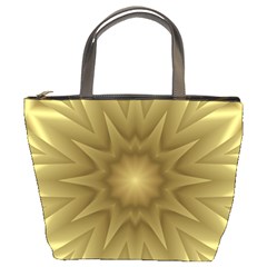 Background Pattern Golden Yellow Bucket Bag by Semog4