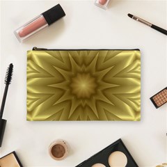 Background Pattern Golden Yellow Cosmetic Bag (medium) by Semog4