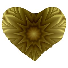 Background Pattern Golden Yellow Large 19  Premium Heart Shape Cushions by Semog4