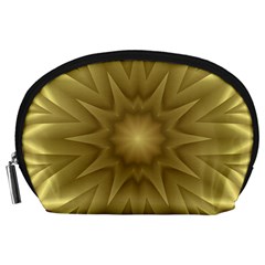 Background Pattern Golden Yellow Accessory Pouch (large) by Semog4