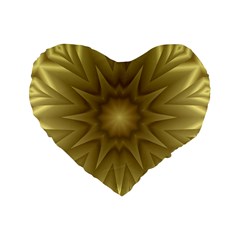 Background Pattern Golden Yellow Standard 16  Premium Flano Heart Shape Cushions by Semog4