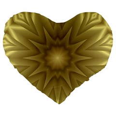 Background Pattern Golden Yellow Large 19  Premium Flano Heart Shape Cushions by Semog4