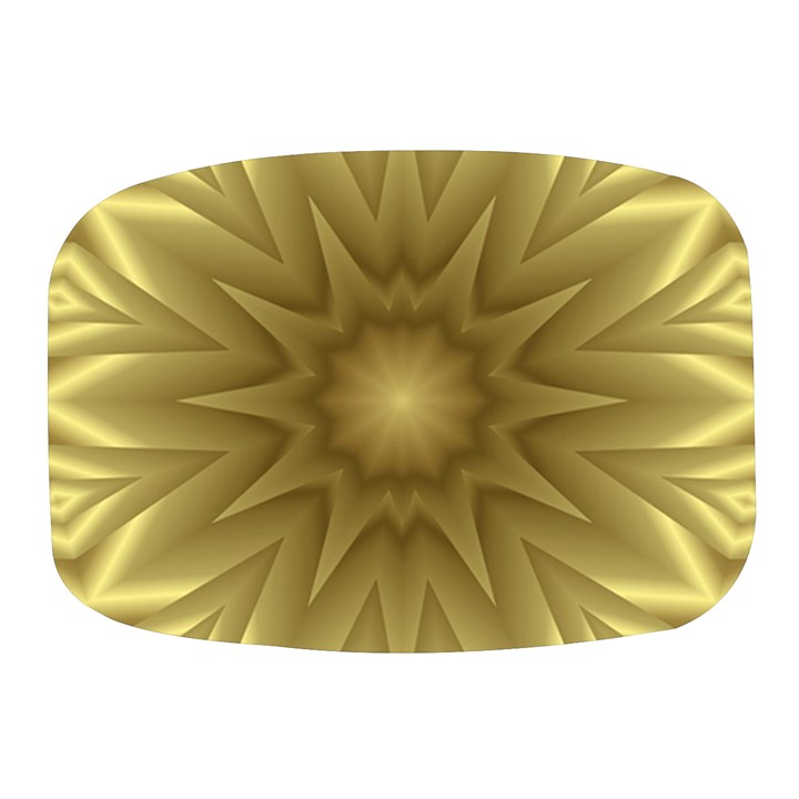 Background Pattern Golden Yellow Mini Square Pill Box