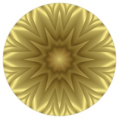 Background Pattern Golden Yellow Round Trivet by Semog4