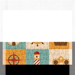 Nautical Elements Collection Rectangular Jigsaw Puzzl by Semog4