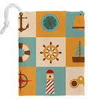 Nautical Elements Collection Drawstring Pouch (4XL) Back