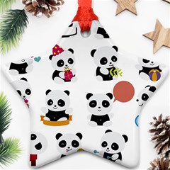 Playing Pandas Cartoons Ornament (star) by Semog4