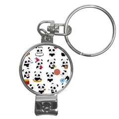 Playing Pandas Cartoons Nail Clippers Key Chain by Semog4