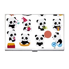 Playing Pandas Cartoons Business Card Holder by Semog4