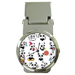 Playing Pandas Cartoons Money Clip Watches by Semog4