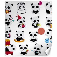 Playing Pandas Cartoons Canvas 8  X 10  by Semog4