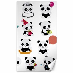 Playing Pandas Cartoons Canvas 40  X 72  by Semog4