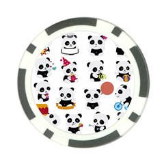 Playing Pandas Cartoons Poker Chip Card Guard by Semog4