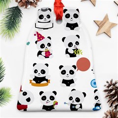 Playing Pandas Cartoons Ornament (bell)