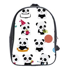 Playing Pandas Cartoons School Bag (xl) by Semog4