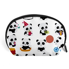 Playing Pandas Cartoons Accessory Pouch (large) by Semog4