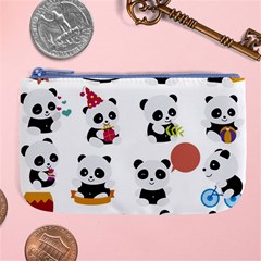 Playing Pandas Cartoons Large Coin Purse by Semog4