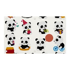 Playing Pandas Cartoons Banner And Sign 5  X 3  by Semog4