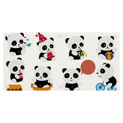 Playing Pandas Cartoons Banner And Sign 6  X 3  by Semog4