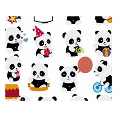 Playing Pandas Cartoons Premium Plush Fleece Blanket (large) by Semog4