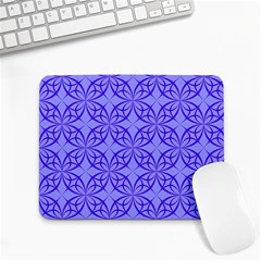 Decor Pattern Blue Curved Line Small Mousepad by Semog4