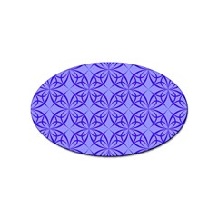 Decor Pattern Blue Curved Line Sticker (oval) by Semog4