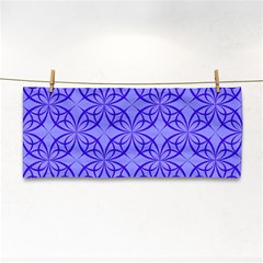 Decor Pattern Blue Curved Line Hand Towel by Semog4