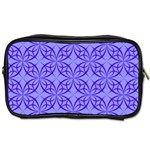 Decor Pattern Blue Curved Line Toiletries Bag (Two Sides) Front