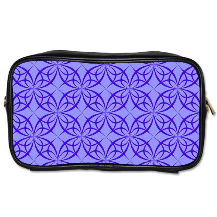 Decor Pattern Blue Curved Line Toiletries Bag (Two Sides)