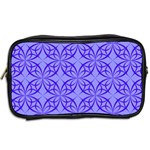 Decor Pattern Blue Curved Line Toiletries Bag (Two Sides) Back