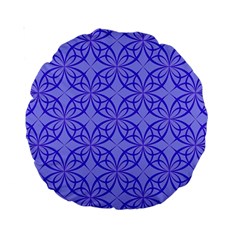 Decor Pattern Blue Curved Line Standard 15  Premium Round Cushions by Semog4