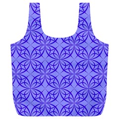 Decor Pattern Blue Curved Line Full Print Recycle Bag (xl) by Semog4