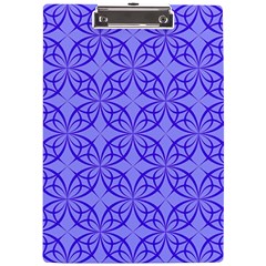 Decor Pattern Blue Curved Line A4 Acrylic Clipboard by Semog4