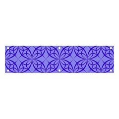 Decor Pattern Blue Curved Line Banner And Sign 4  X 1  by Semog4